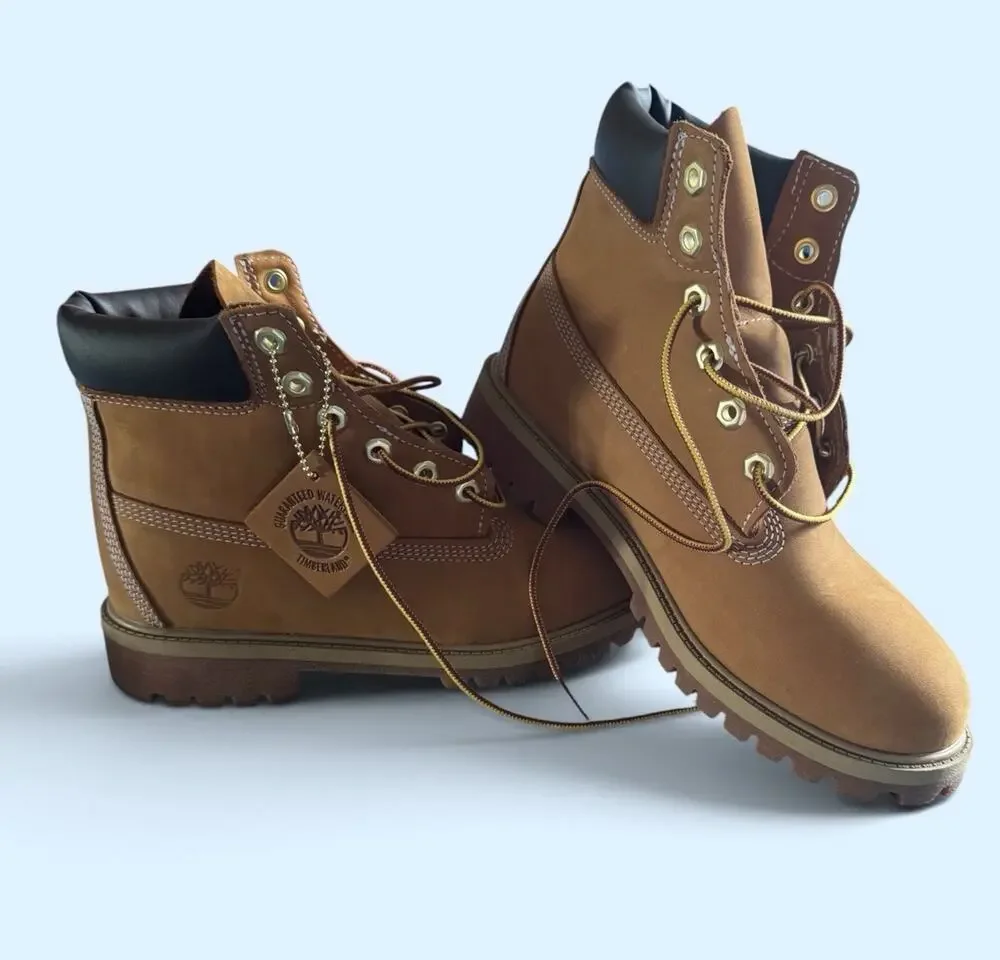 Timberline 6- Inch Waterproof Boots Wheat Nubuck Yellow Size 6 M